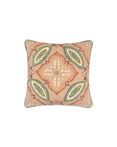 Nova Home "Foliage" Handmade Embroidery Cushion Cover - 50x50 cm - Multicolor