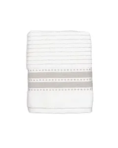 Nova Home "Galata" Jacquard Towel - 100% Cotton - White (Available in Sizes) available at The Scout - Amman, Jordan