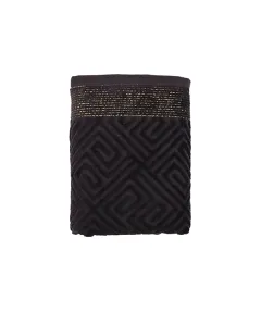 Nova Home Gold Versace 100% Cotton Jacquard Towel (Bath Towel) - Antracite (Available in Sizes) available at The Scout - Amman, Jordan