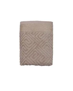 Nova Home Gold Versace 100% Cotton Jacquard Towel (Bath Towel) - Beige (Available in Sizes) available at The Scout - Amman, Jordan