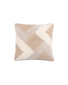 Nova Home "Hook" Handmade Embroidery Cushion Cover - 50x50 cm - Beige