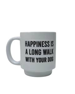 HAPPINESS IS A LONG WALK WITH YOUR DOG mug