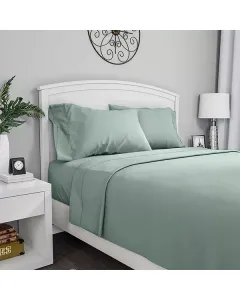 Fieldcrest Plain Flat Sheet - 100% Cotton - 220 Thread Count - Jade (Available in sizes) available at The Scout - Amman, Jordan