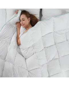 Nova Home "Majestic" Microgel™  Down Alternative Comforter - Cover 100% Cotton/ 233 Thread Count - White available at The Scout - Amman, Jordan