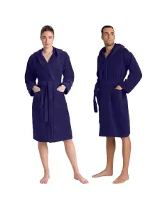 Cannon Plain Unisex Bathrobe (1 Piece) - 100% Cotton - Navy (Available in sizes) available at The Scout - Amman, Jordan