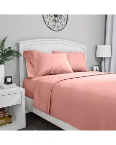 Fieldcrest Plain Flat Sheet - 100% Cotton - 220 Thread Count - OldRose (Available in sizes) available at The Scout - Amman, Jordan
