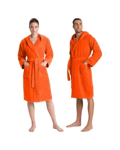 Cannon Plain Unisex Bathrobe (1 Piece) - 100% Cotton - Orange (Available in sizes) available at The Scout - Amman, Jordan