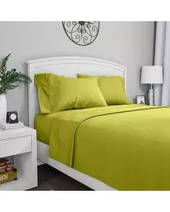 Fieldcrest Plain Flat Sheet - 100% Cotton - 220 Thread Count - Pistache (Available in sizes) available at The Scout - Amman, Jordan
