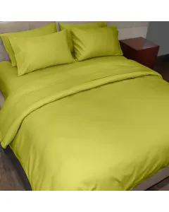 Fieldcrest Plain Duvet Cover - 100% Cotton - 220 Thread Count - Pistache (Available in sizes) available at The Scout - Amman, Jordan
