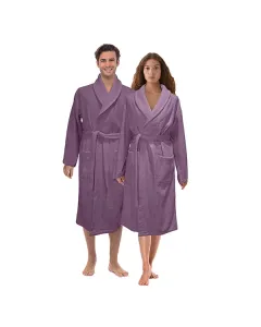 Nova Home Luna Unisex Bathrobe (1 Piece) - 100% Cotton - Plum (Available in sizes) available at The Scout - Amman, Jordan