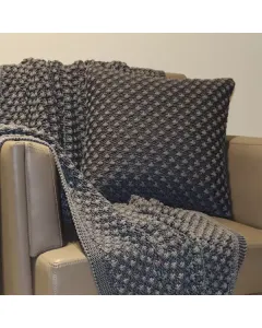 Nova Home PopPop Hand Knitted Cushion Cover - 100% Cotton - 45x45 cm - Dark Grey available at The Scout - Amman, Jordan