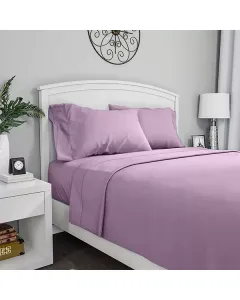 Fieldcrest Plain Flat Sheet - 100% Cotton - 220 Thread Count - Plum (Available in sizes) available at The Scout - Amman, Jordan