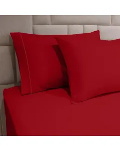 Fieldcrest Plain Pillowcase Set - 100% Cotton -  2 Pcs - Red available at The Scout - Amman, Jordan