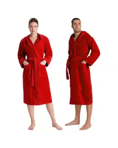 Cannon Plain Unisex Bathrobe (1 Piece) - 100% Cotton - Red (Available in sizes) available at The Scout - Amman, Jordan