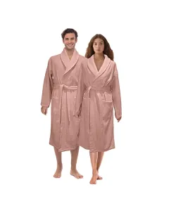 Nova Home Luna Unisex Bathrobe (1 Piece) - 100% Cotton - Salmon (Available in sizes) available at The Scout - Amman, Jordan