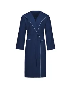 Bugatti Tizian Men's Bathrobe - 100% Cotton - Marine Blue (Available in sizes) available at The Scout - Amman, Jordan