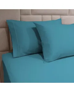 Fieldcrest Plain Pillowcase Set - 100% Cotton -  2 Pcs - Turquoise available at The Scout - Amman, Jordan