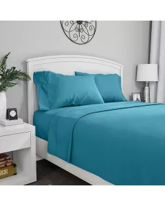 Fieldcrest Plain Flat Sheet - 100% Cotton - 220 Thread Count - Single/Twin - Turquoise available at The Scout - Amman, Jordan