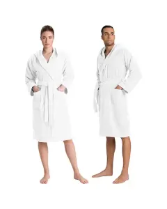 Cannon Plain Unisex Bathrobe (1 Piece) - 100% Cotton - White (Available in sizes) available at The Scout - Amman, Jordan