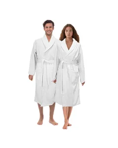 Nova Home Luna Unisex Bathrobe (1 Piece) - 100% Cotton - White (Available in sizes) available at The Scout - Amman, Jordan