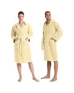 Cannon Plain Unisex Bathrobe (1 Piece) - 100% Cotton - Yellow (Available in sizes) available at The Scout - Amman, Jordan