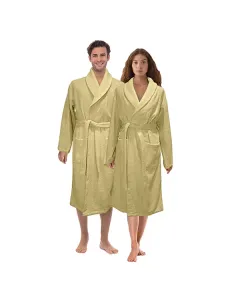 Nova Home Luna Unisex Bathrobe (1 Piece) - 100% Cotton - Yellow (Available in sizes) available at The Scout - Amman, Jordan